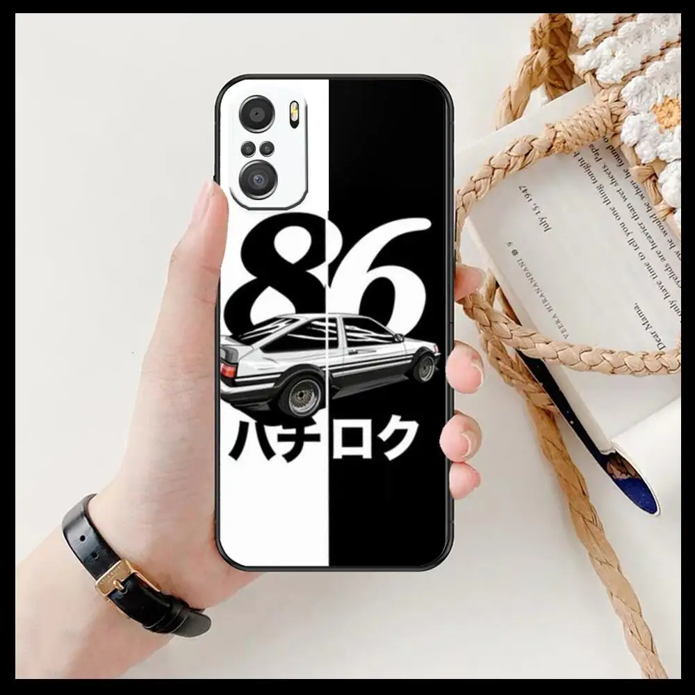 Чехол для телефона Japan Classic Comic Initial D JDM AE86 для xiaomi redmi 11 Lite pro Ultra 10 9 8 MIX 4 FOLD 10T Black Cover Silicone.