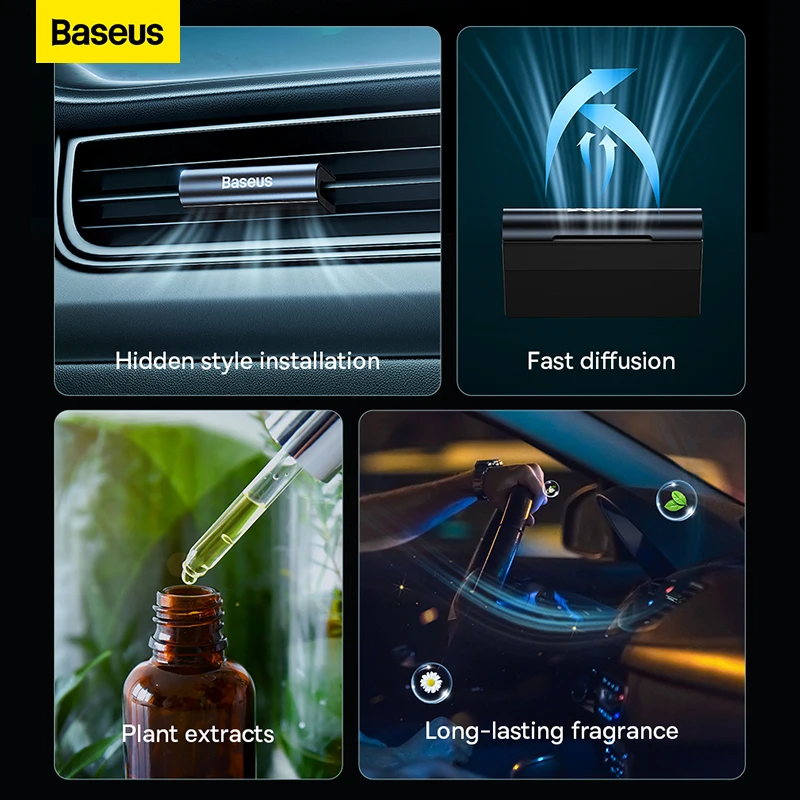 Металлический автомобильный освежитель воздуха Baseus для авто аксессуары
