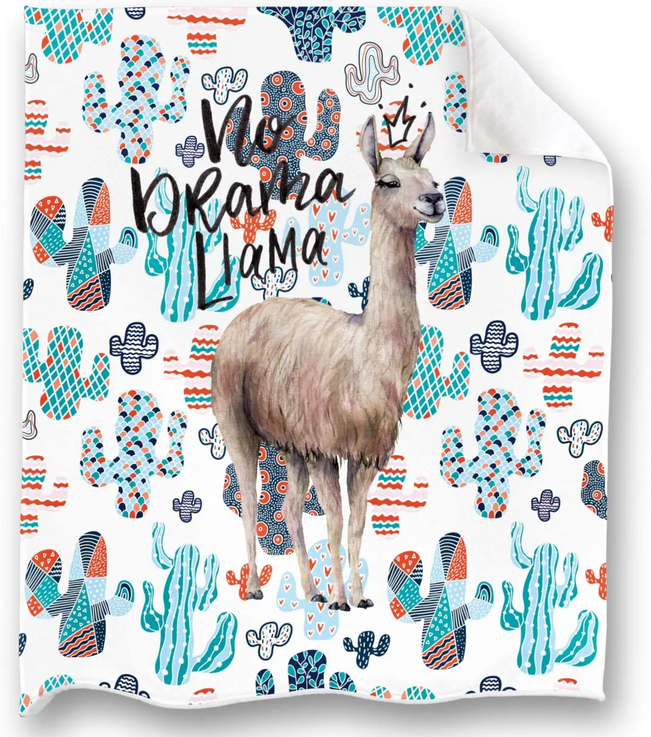 

Одеяло в виде ламы и кактуса, супермягкое, пушистое Флисовое одеяло из шерпы, подходит для дивана, стула, кровати, офиса, путешествий, кемпинг...