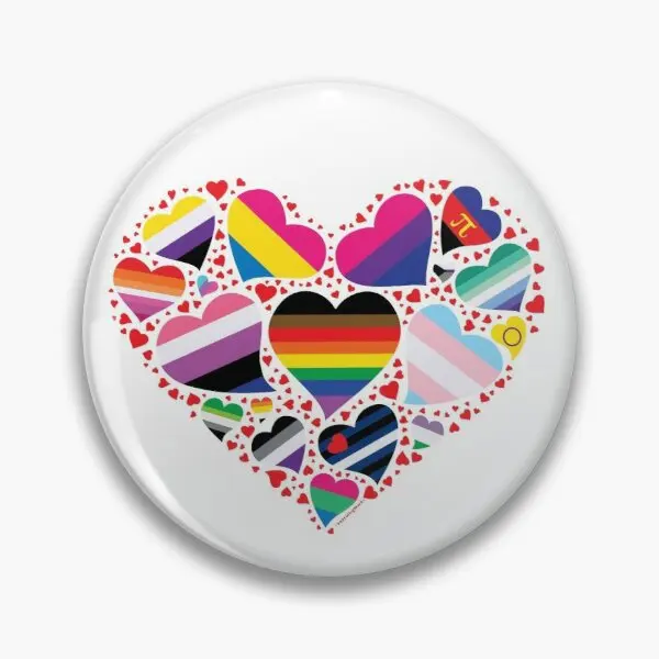 

Lgbt Pride Heart Customizable Soft Button Pin Lover Cute Hat Fashion Gift Funny Metal Creative Women Collar Clothes Cartoon