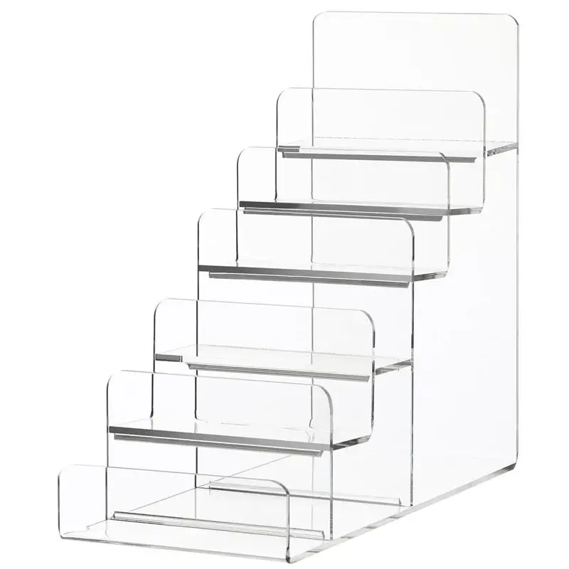 Clear Acrylic Display Stand Purse Holder Jewelry Glasses Display Shelf Multi-Layer Wallet Storage Rack Desktop Makeup Organizer