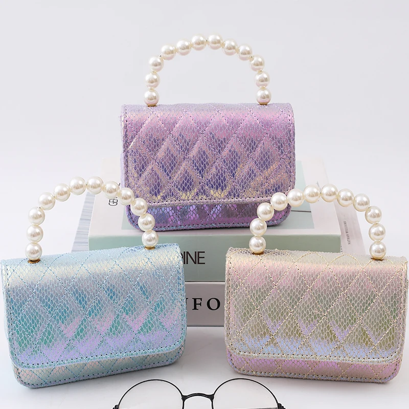 Маленькая сумка для девочек аксессуаров модная с жемчугом Корейская версия