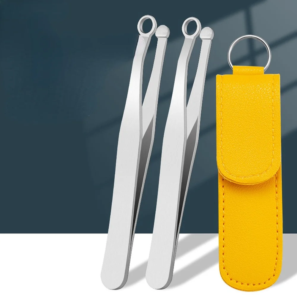 

Stainless Steel Nose Hair Trimming Tweezers Round Tip Nose Hair Removal Trimming Tweezer Nose Trimmer Eyebrow Nose Hair Tweezers