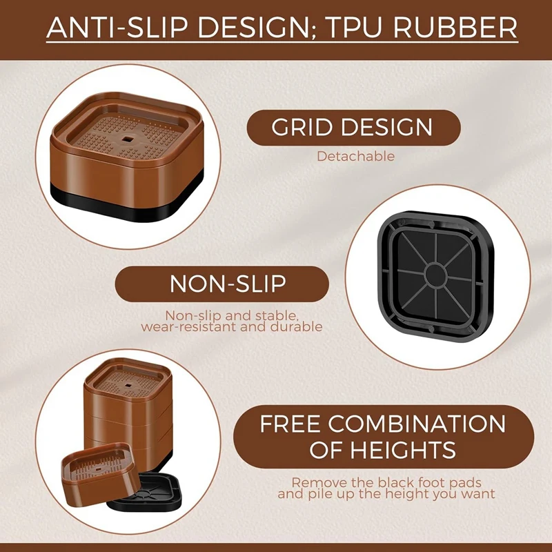 Подставки для мебели Регулируемые стойки кроватей ножек стола 1 38 дюйма