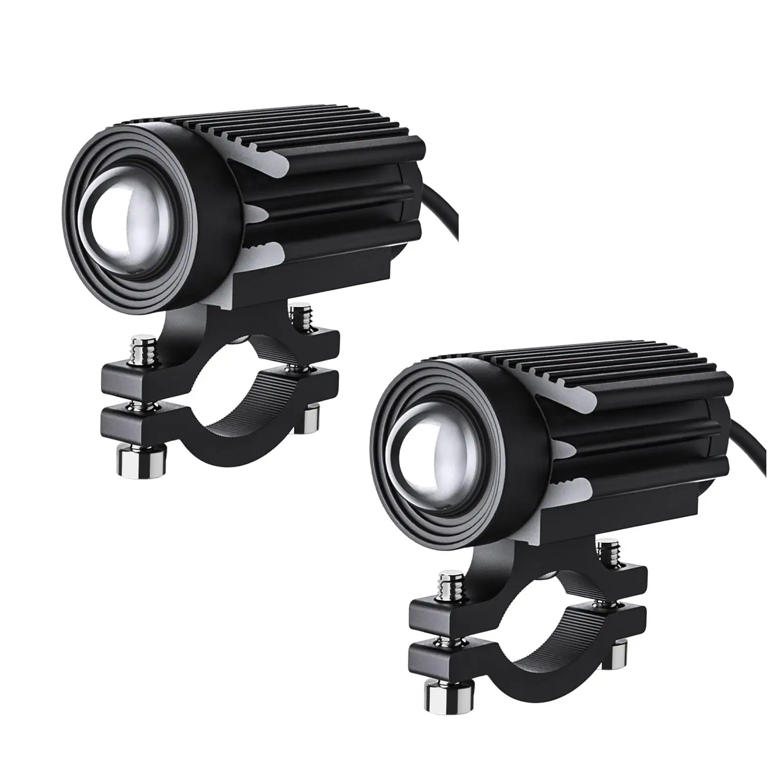 

2Pcs Motorcycle Spotlights Aluminum Alloy Casing Widely Suitable Accessories