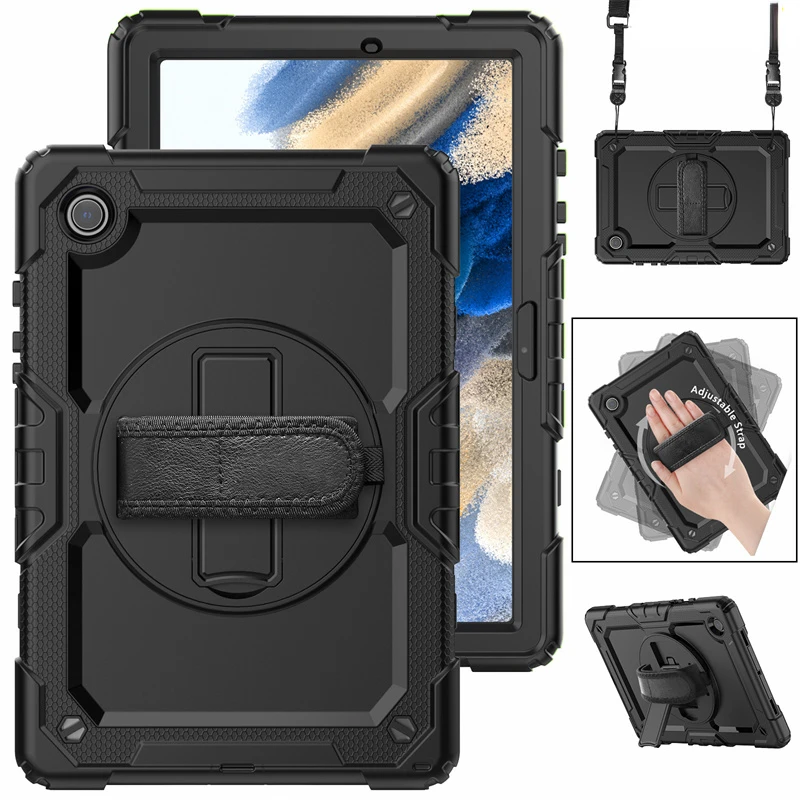 

Heavy Duty Shockproof Tablet Case For Samsung Galaxy Tab S7 FE Plus 12.4 SM-T730 A8 10.5 SM-X200 X205 A7 Lite T500 T220 Cover