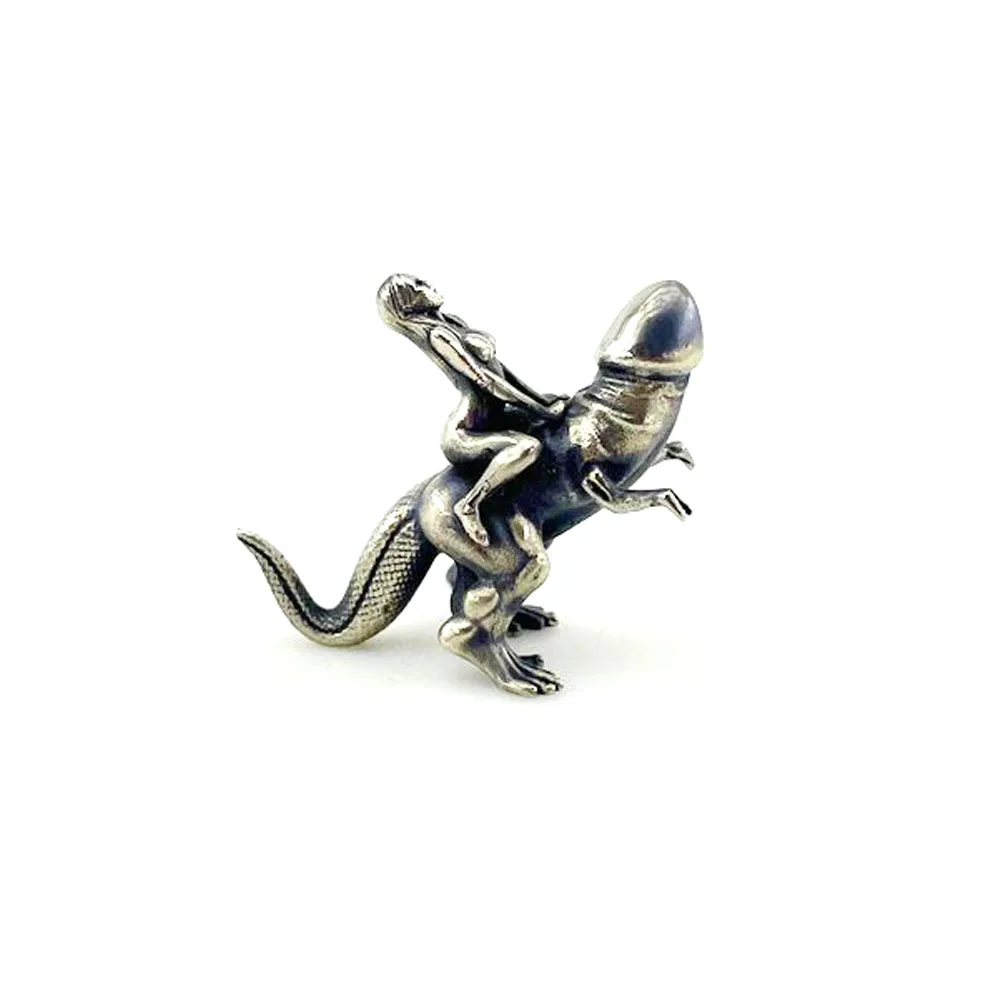 

EDC White Brass Key Ring Funny Dinosaurs Woman Keychain Outdoor Tool Accessories DIY Pendant