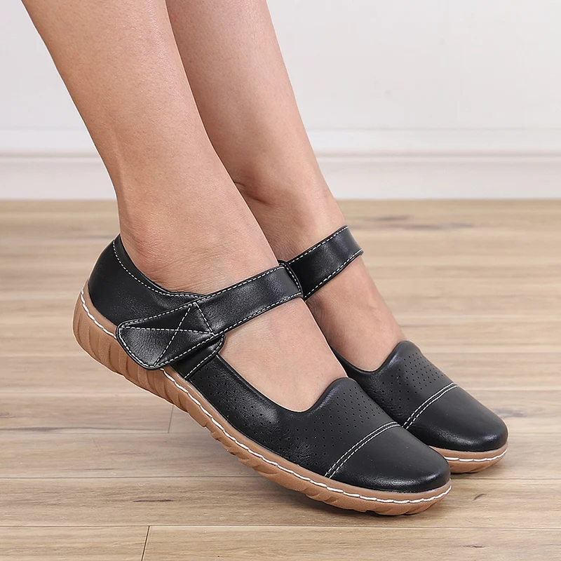 Good Quality Round Toe Mother Work Women Casual Wedges Shoes Ladies