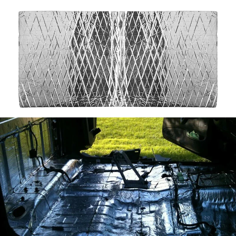 

25x50cm Car Sound Deadener Mat Noise Soundproofing Heat Insulation Deadening Engine Firewall Heat Foam Cotton Sticker