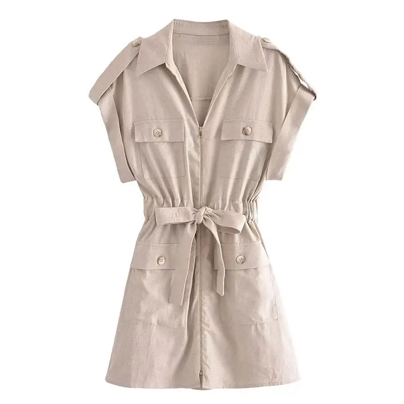 

Женское летнее платье, новинка 2023, модное облегающее удобное мини-платье для отдыха, уличное шикарное элегантное молодежное летнее платье с поясом