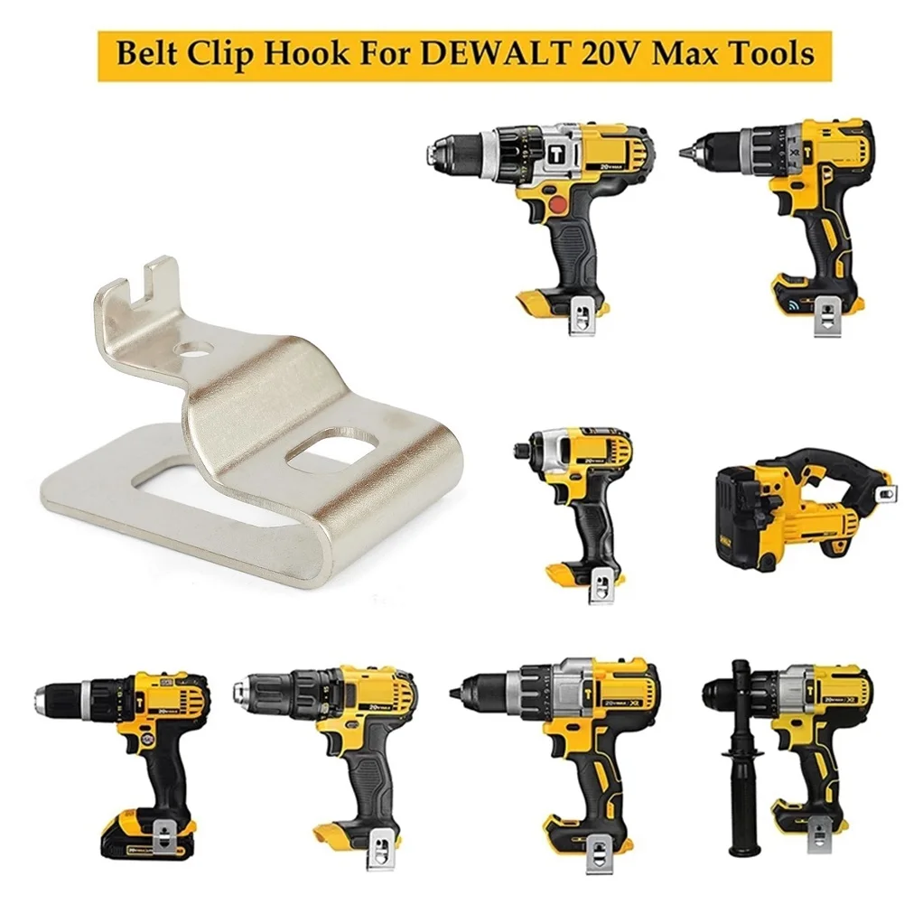 

5Pcs Belt Clip Hook Electric Drill Belt Hook Steel 45*28mm For DeWalt 20V Max Li-Ion DCD980 DCD985 Hammer Drill Driver