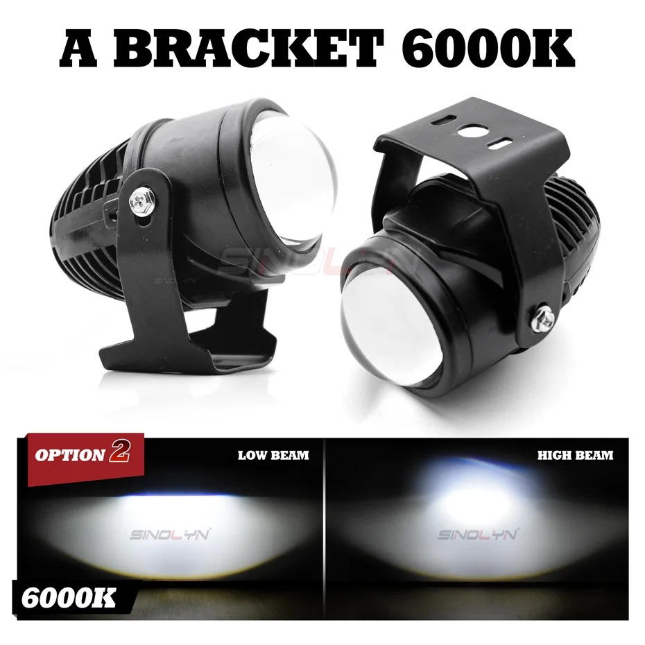 

Sinolyn 2,0 дюйма мини Bi светодиодные противотуманные фары универсальные 3000K 6000K 35 Вт светодиодные противотуманные линзы диодные автомобильные прожекторы водонепроницаемые автомобильные аксессуары
