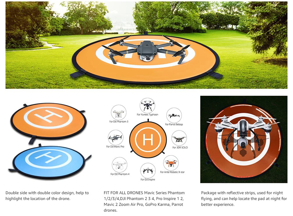 

55cm 75cm Parking Apron For Drone And Helicopter Model Foldable Landing Pad RC Dron Mat Quadcopter Parking Apron Apron Pad