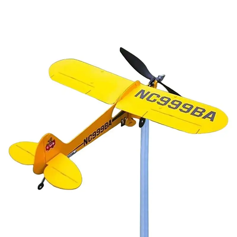 

J3 Cub Airplane Weathervane Handmade Airplane Float Plane Weathervane Garden Windmill Airplane Weathervane For Gardens Patio
