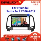 Автомагнитола 2DIN на Android 10 для Hyundai Santa Fe 2 2006-2012, мультимедийный видеопроигрыватель с GPS и сенсорным экраном, динамик MP5, DVD