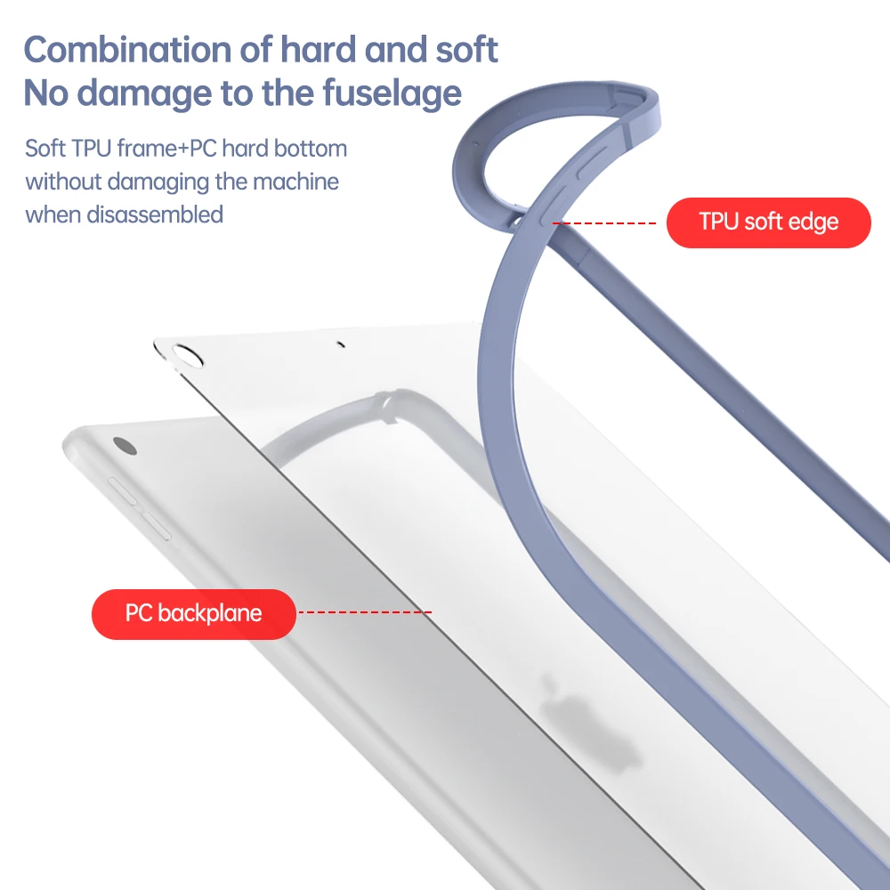 Акриловый чехол для планшета IPad Air 5 4 10 9 10th 2022 Pro 12 11 7/8/9th 2 6th 7 Mini 6 прозрачный