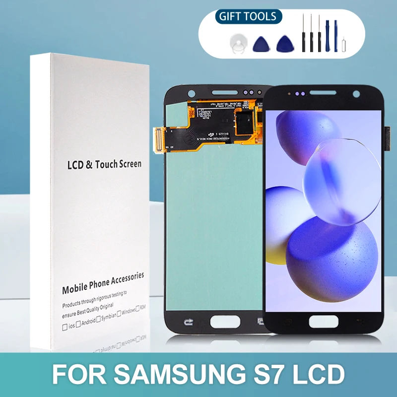 

1Pcs OLED For Samsung Galaxy S7 Lcd G930 Display Touch Screen Panel Digitizer Assembly G930F G930FD G930W8 G930FD With Tools