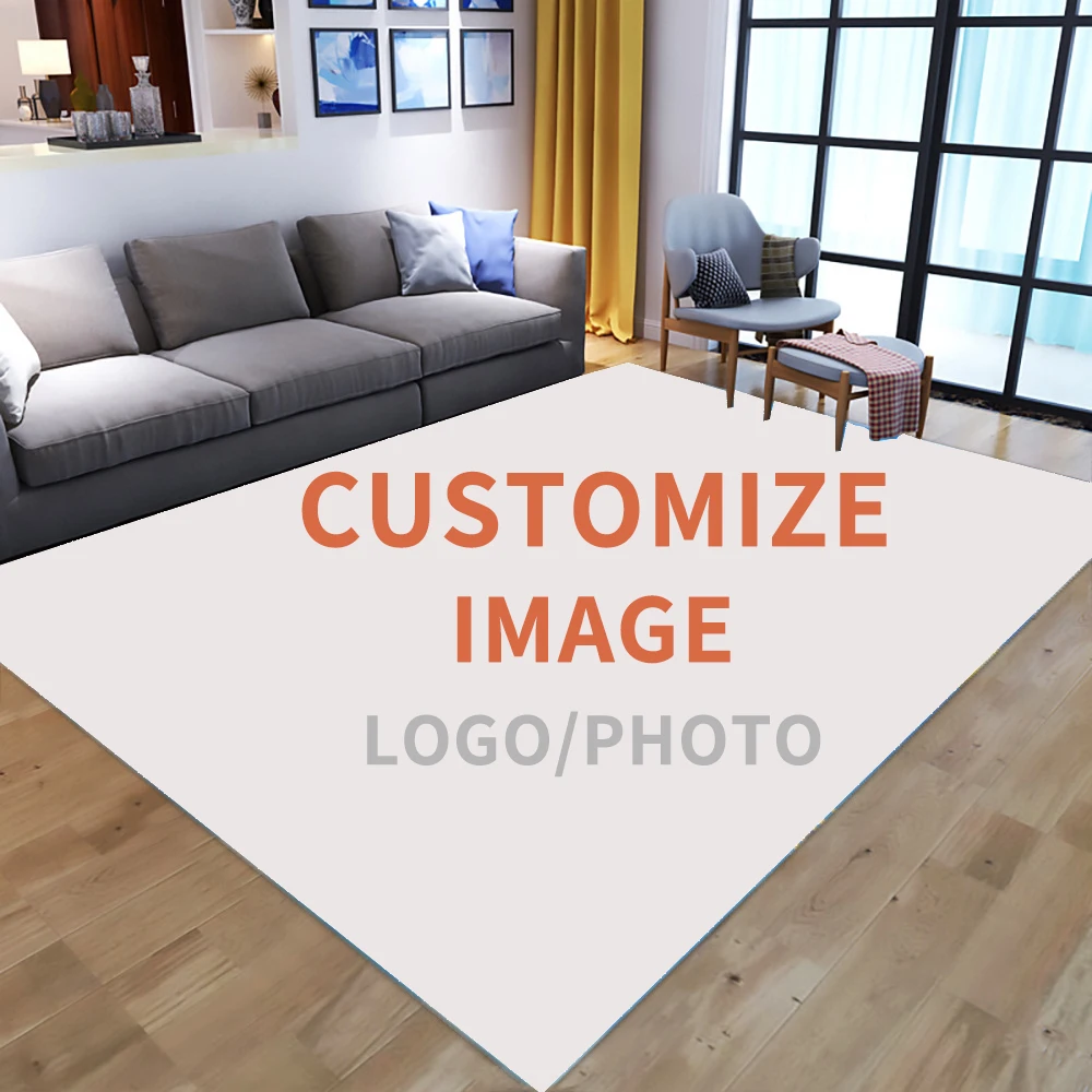

Customized Photo Logo Brand Anti-Slip Carpet Carpets for Bed Room Large Area Rugs for Living Room Anime Floor Mat Home Decor