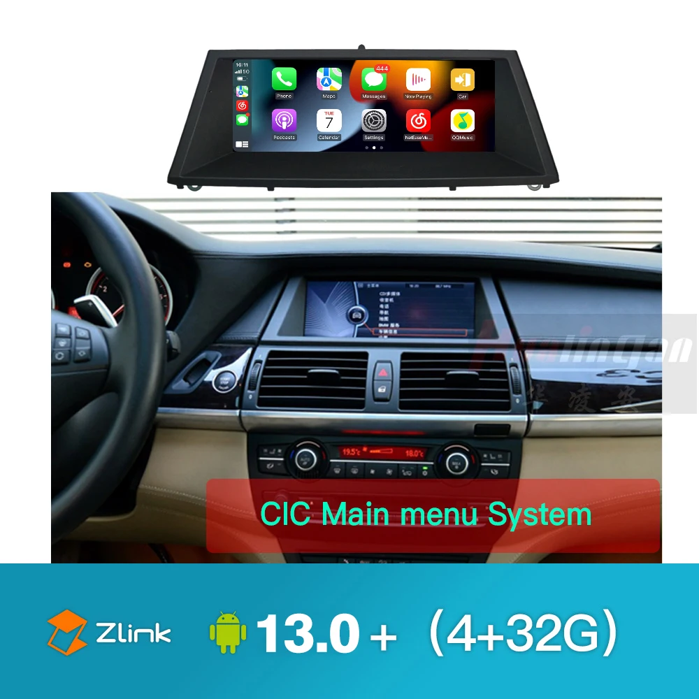 

Hualingan Android screen for BMW X5 E70 X6 E71 head unit stereo upgrade navigation radio Apple CarPlay Android Auto retrofit