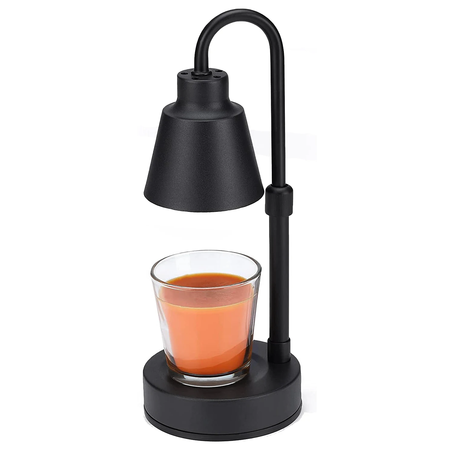 

Candle Lamp for Jar Candle,Wax Warmer Lamp Adjustable Heat & Height No Flame Candle Melter,with 2 Bulbs Black US Plug