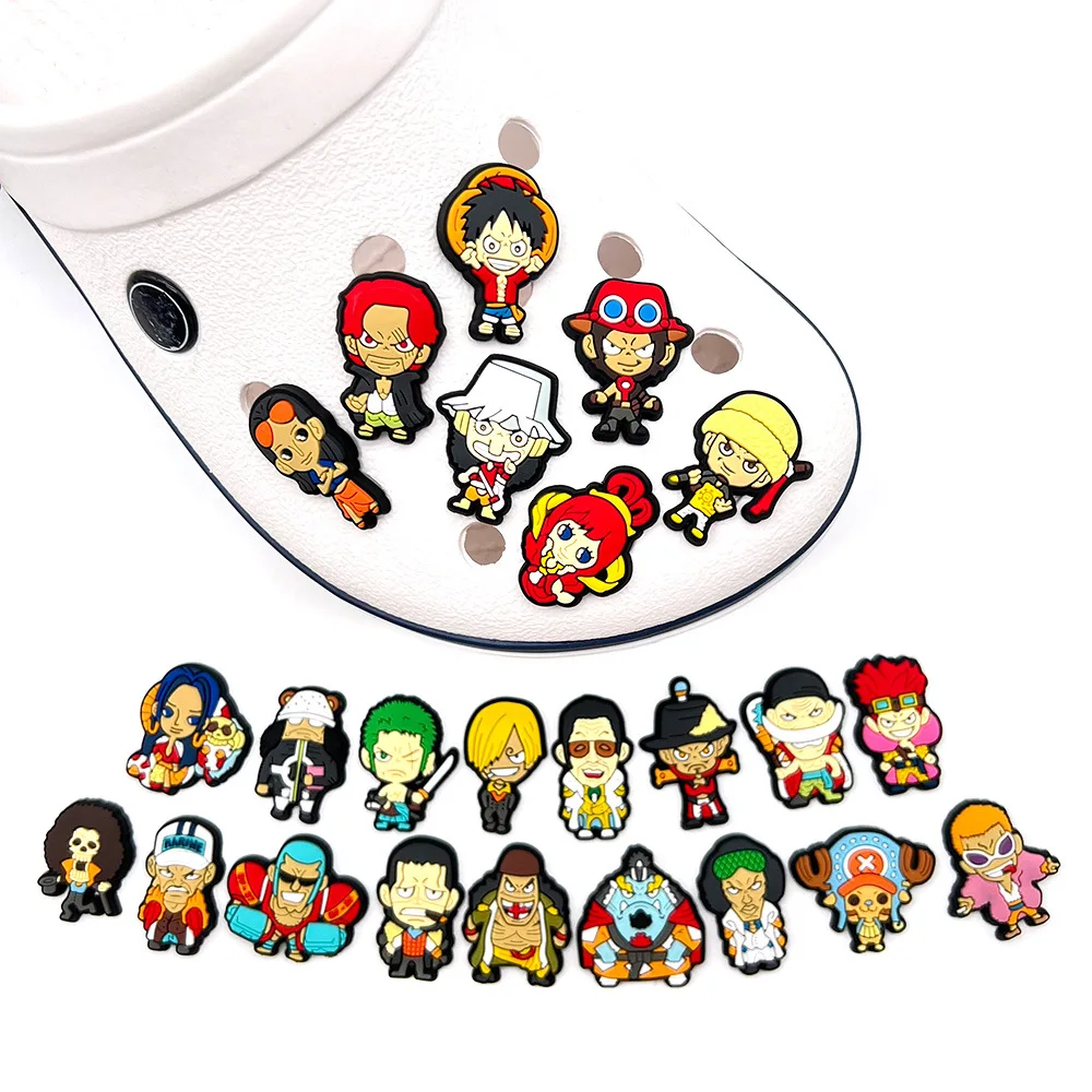 Фото Аксессуары для обуви One Piece Luffy: мультяшные аниме-шармы для сандалий Crocs, DIY, модные игрушки в стиле Y2K №4