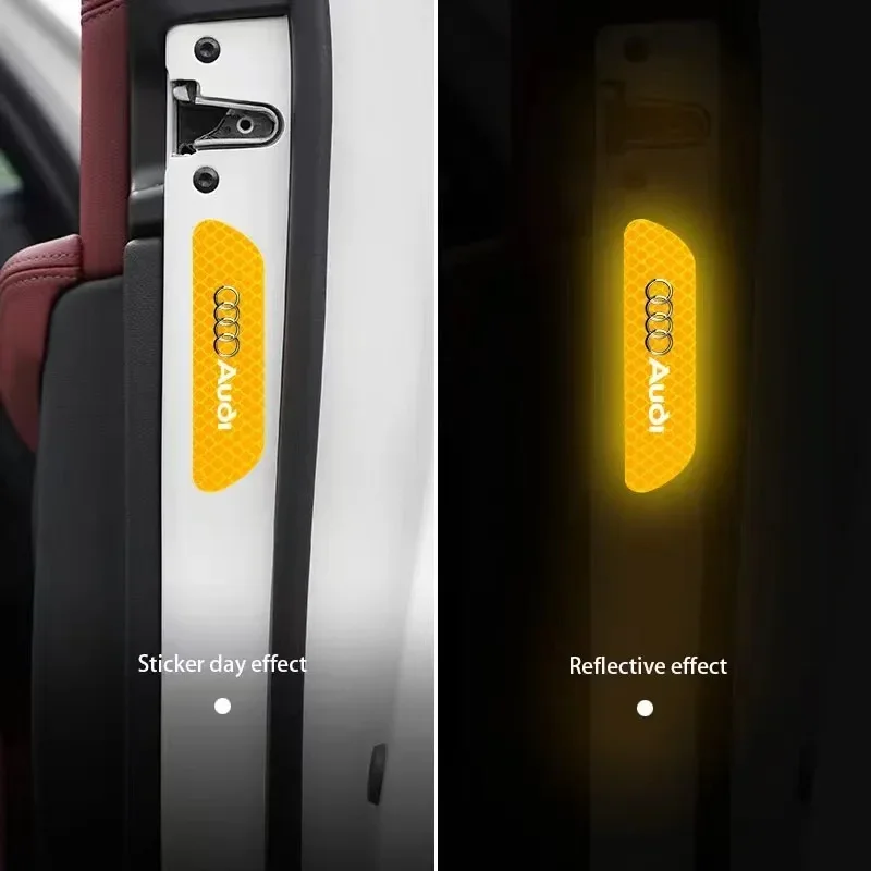 4 шт. предупреждающая светоотражающая наклейка на дверь автомобиля