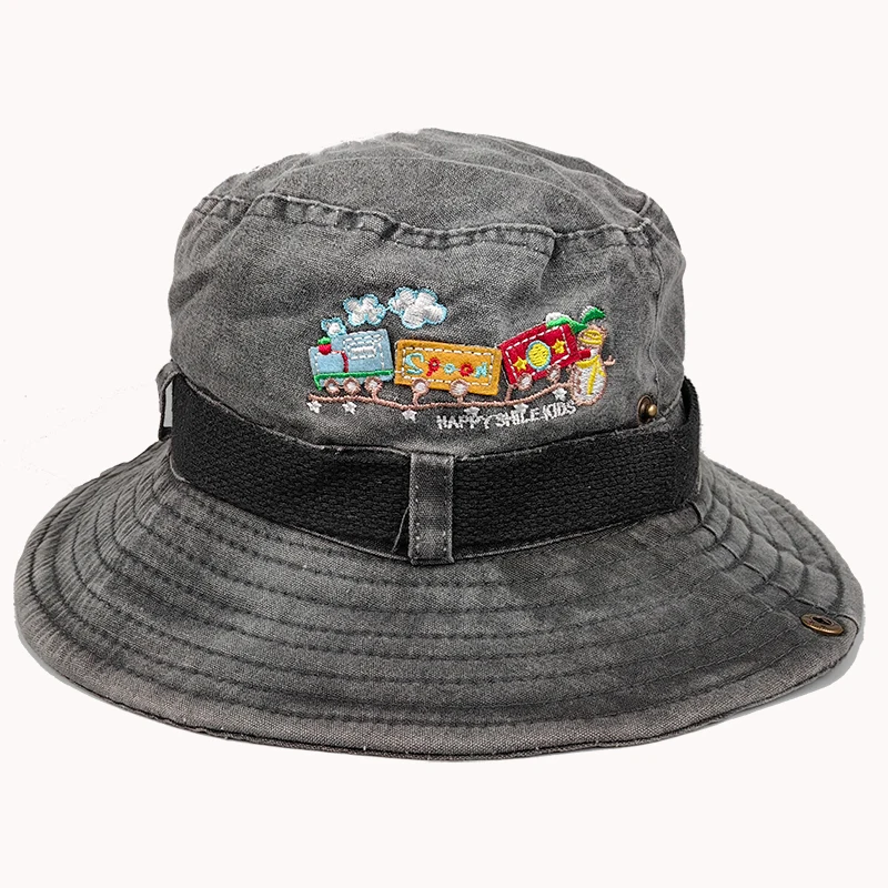 

Retro Embroidery Washed Denim Bucket Hats Cotton Sun Hat for Women Men Outdoor Camping Safari Fishing Hiking Mountain Hat F-7