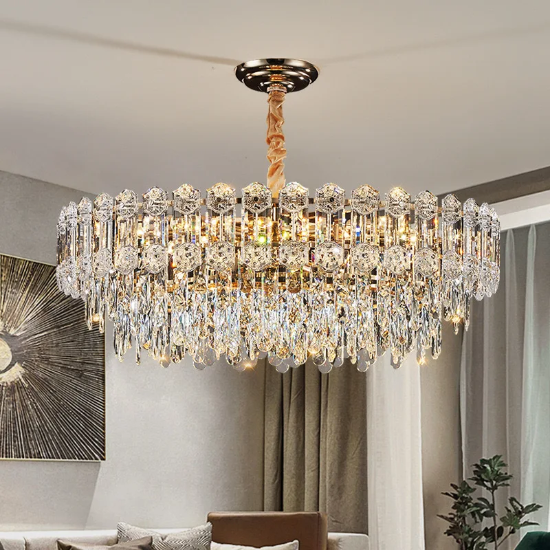 Фото Подвесной светильник для столовой, подвесной светильник, хрустальные светильники для гостиной, внутреннее освещение, современные потолочные люстры №1