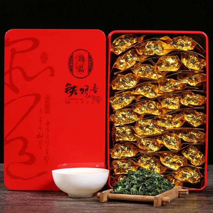 

Подлинная Подарочная чайная коробка Tieguanyin Oolong 250 г 500 г с двумя подарочными пакетами со вкусом Лючжоу