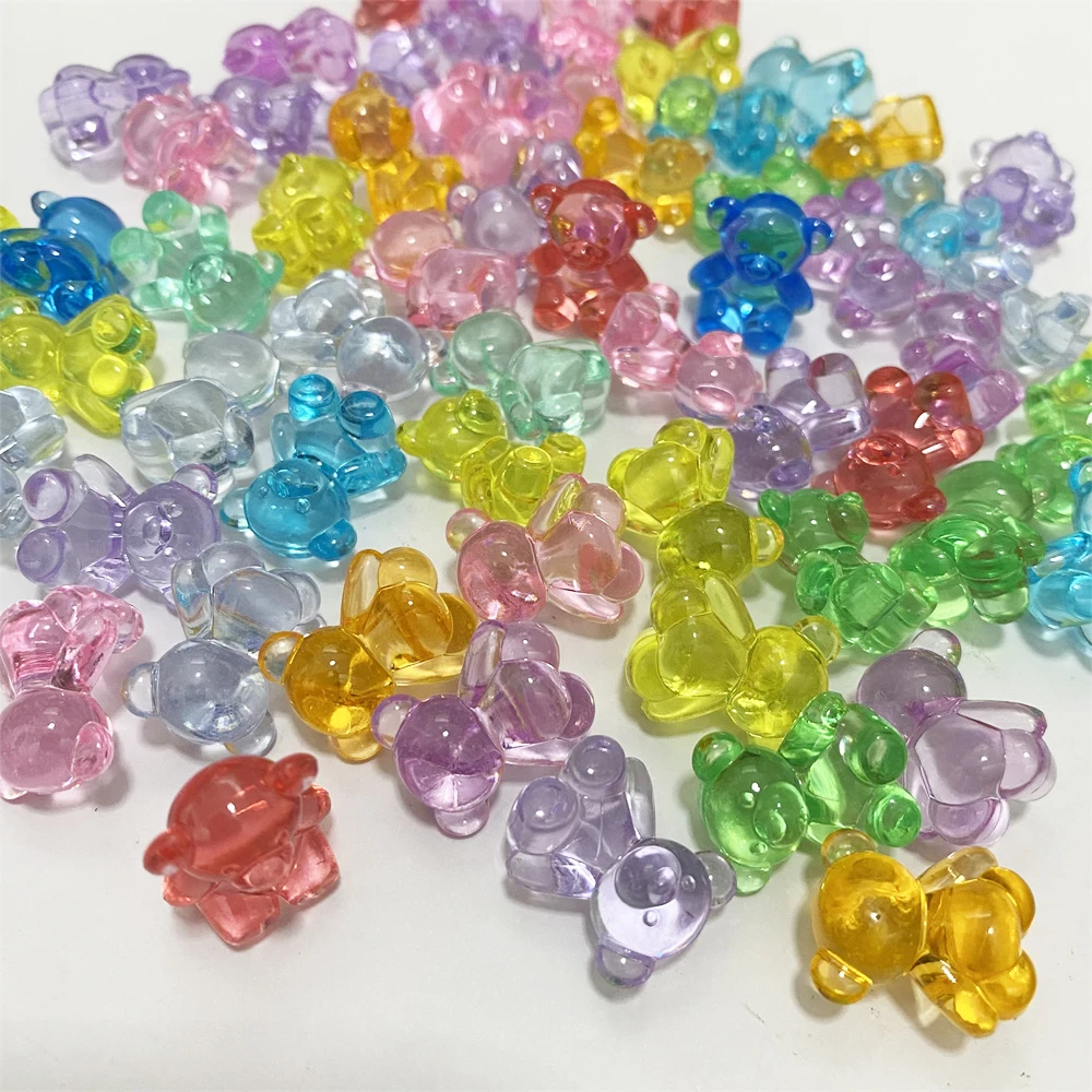 Акриловые прозрачные мини-игрушки в форме медведя 10/20/50 шт