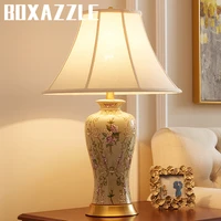 46x70cm large ceramic table lamp for living room bedroom bedside lamp american style new chinese style villa table lamp