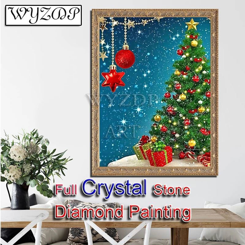 

5D Full Square Crystal Diamond Painting Christmas Tree Mosaic Embroidery Cross Stitch Kit Diamond Art Crystal Home Decor 230812