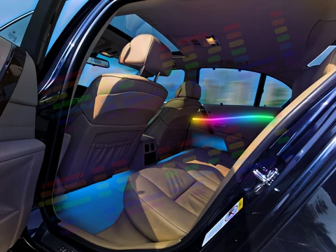 Для BMW F10/F11/F18 декоративная атмосферная лампа 64/128 цветов RGB симфония автомобиля 18-дюймовый окружающий свет интерьерная акриловая светодиодная лента