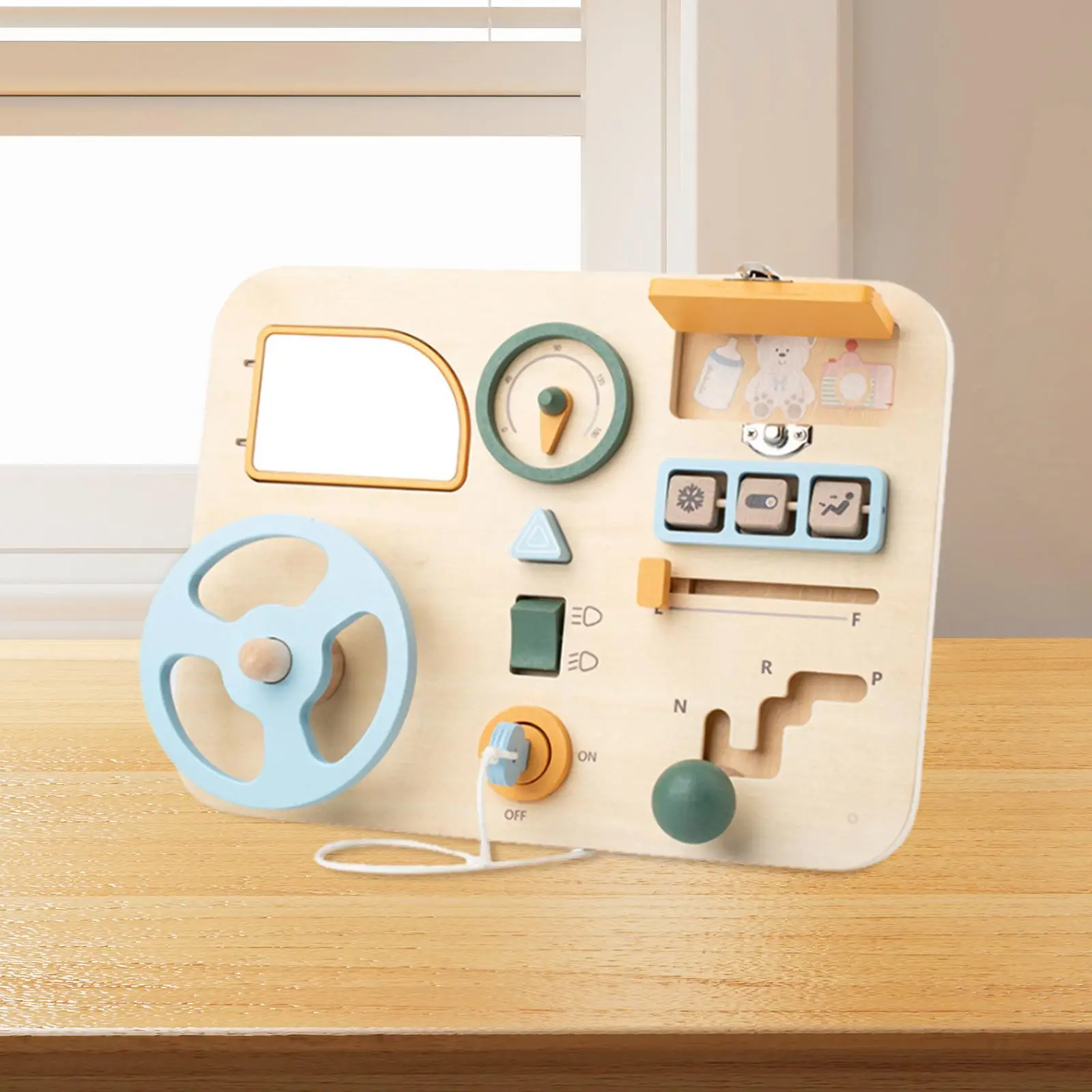 Бизиборд имитация моторики сенсорная игрушка для раннего обучения деревянный