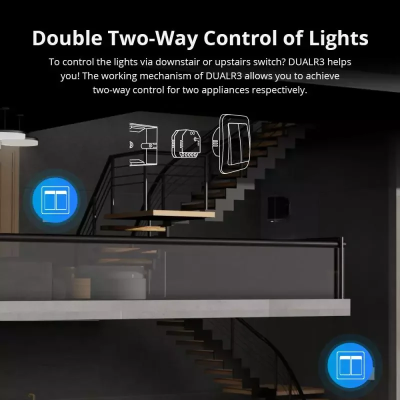 SONOFF DUALR3/R3 Lite DIY Мини Смарт-переключатель 2 банды двойной релейный модуль с