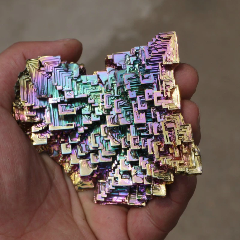 

High Purity Multicolor Bismuth Metal Crystal Element Collection Decorative Ornaments Gifts