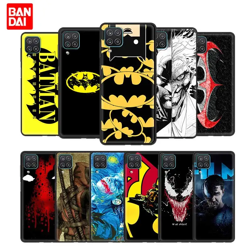 

Venom Ironman Batman Joker Case for Samsung Galaxy A12 A02 A02s A21s A22 A32 A51 A52 A72 4G 5G Black Funda Cover Silicone Capa