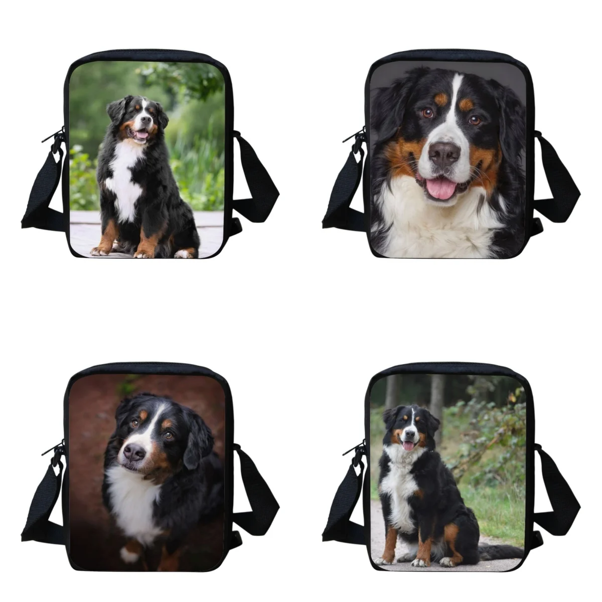 

Women Messenger Bags Small Totes Bernese Mountain Dog Pattern Female Cross Body Girls Small Shoulder Casual Travel Bookbag