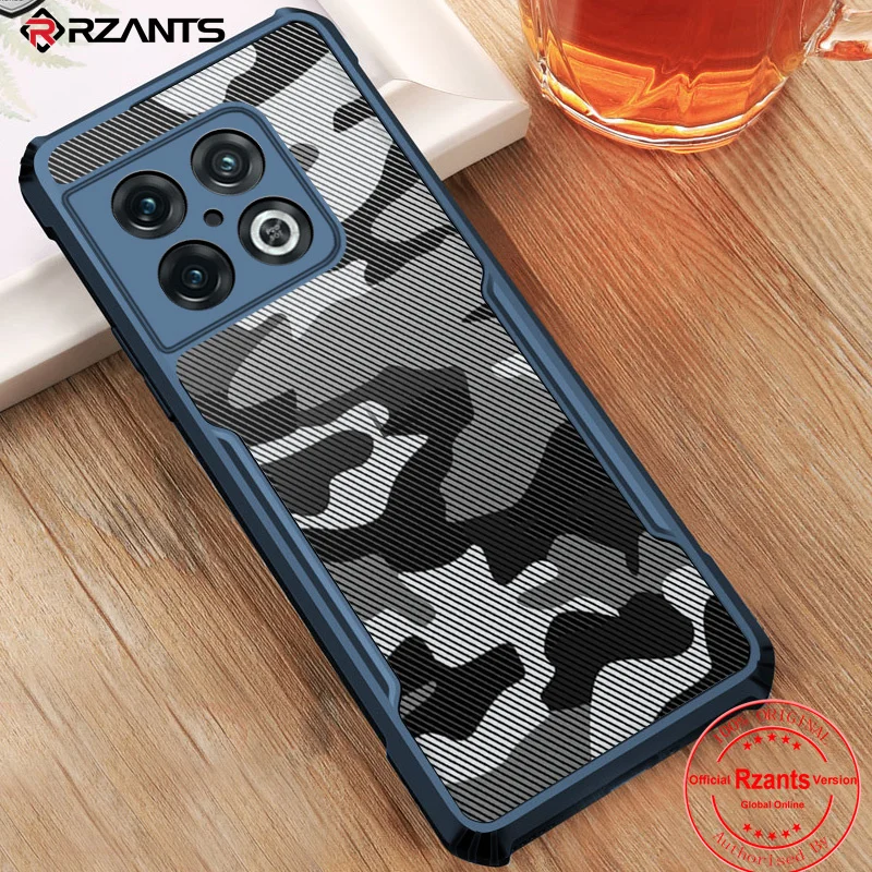 

Rzants For OnePlus 10 Pro 10T Case Hard Camouflage Cover TPU Frame Bumper Half Clear Phone Shel