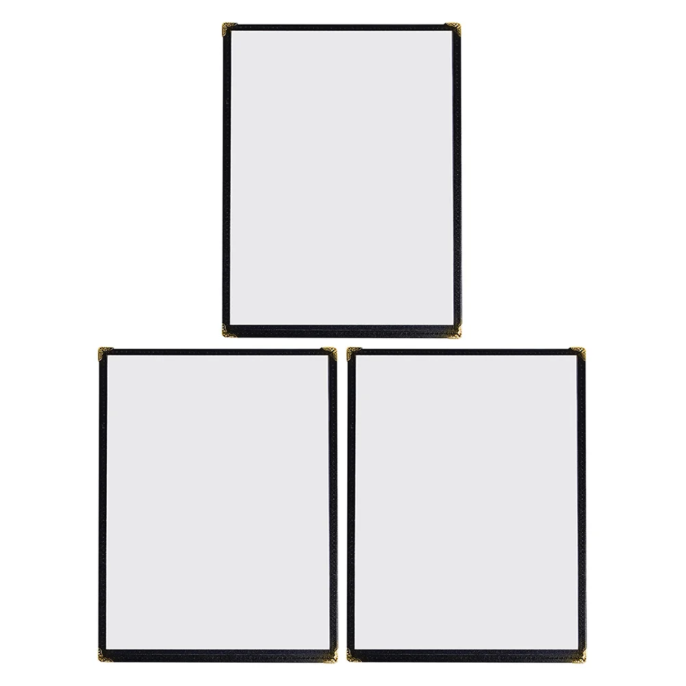 

3pcs Unique Menu Cover Practical Recipe Protector List Cover (A4)