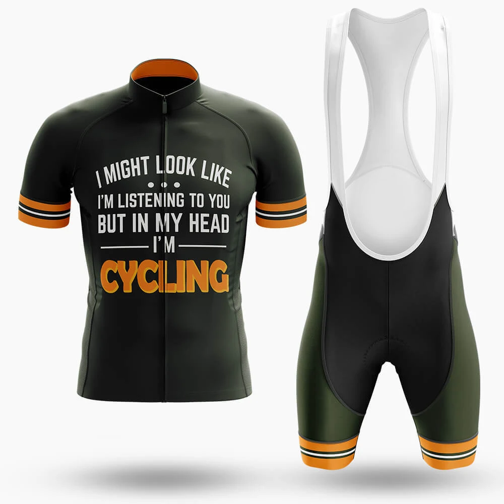 

I Might Look Like I’m Listening To You But In My Head I’m Cycling Cycling Jersey Set Bib Shorts Suit Bicycle Wear Bike Clothing