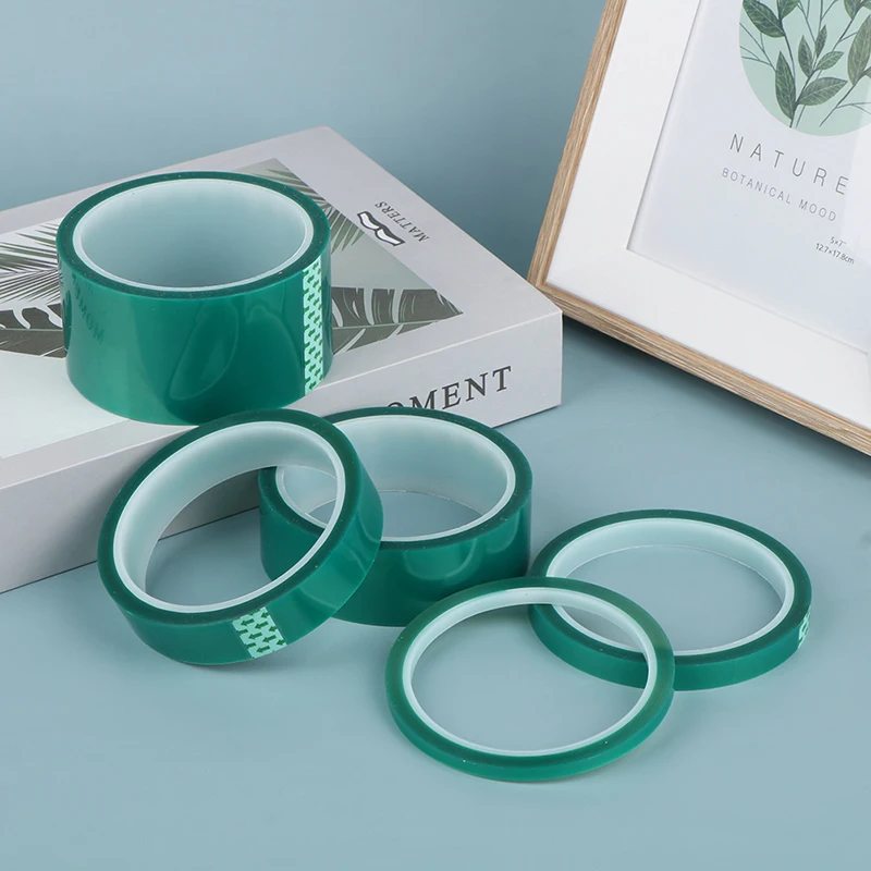 

High Quality 33M/Roll Green PET Film Tape High Temperature Heat Resistant PCB Solder SMT Plating Shield Insulation Protection