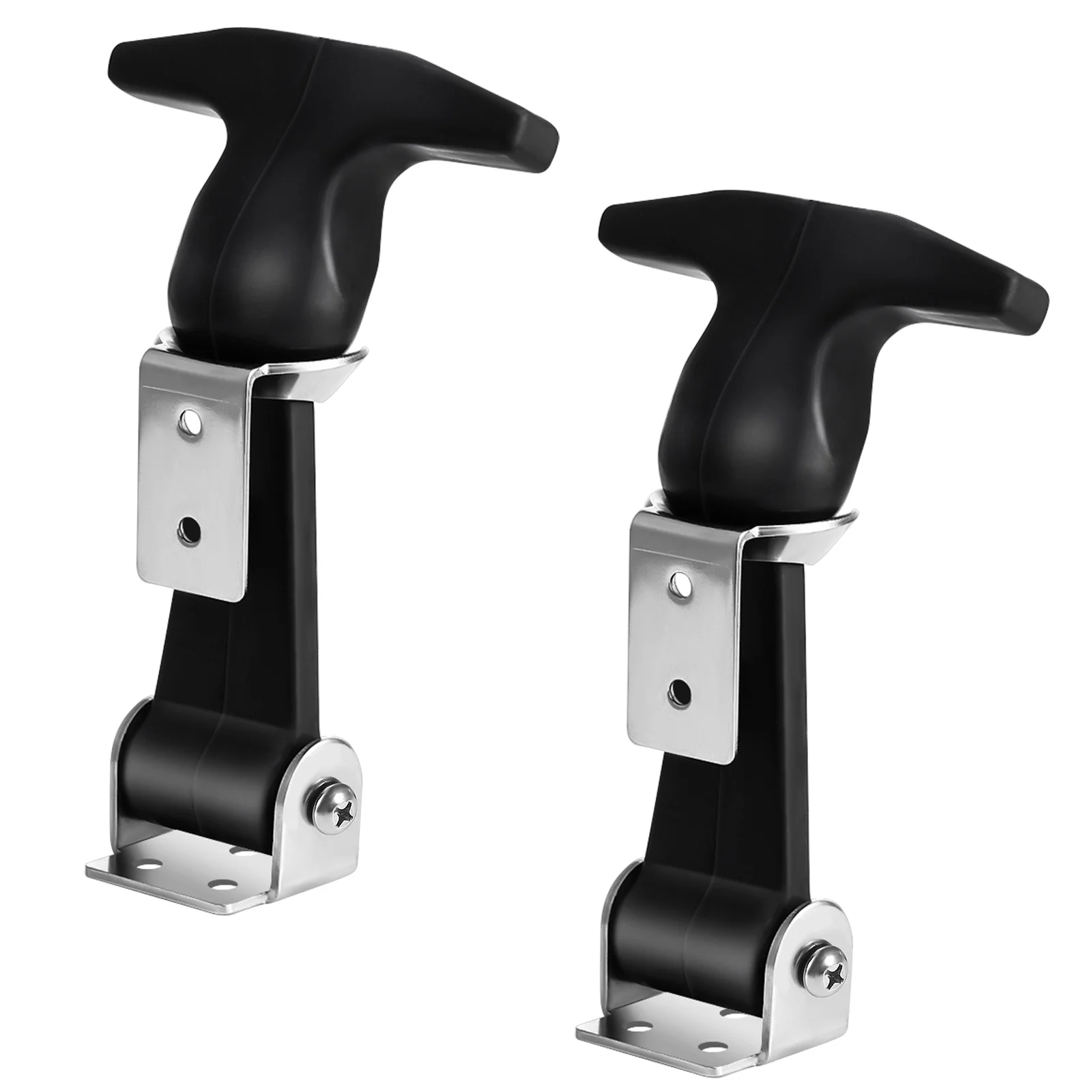 

2 Pcs Professional Handle Latch Rubber T-handle Hood Marine Flexible Draw Latches