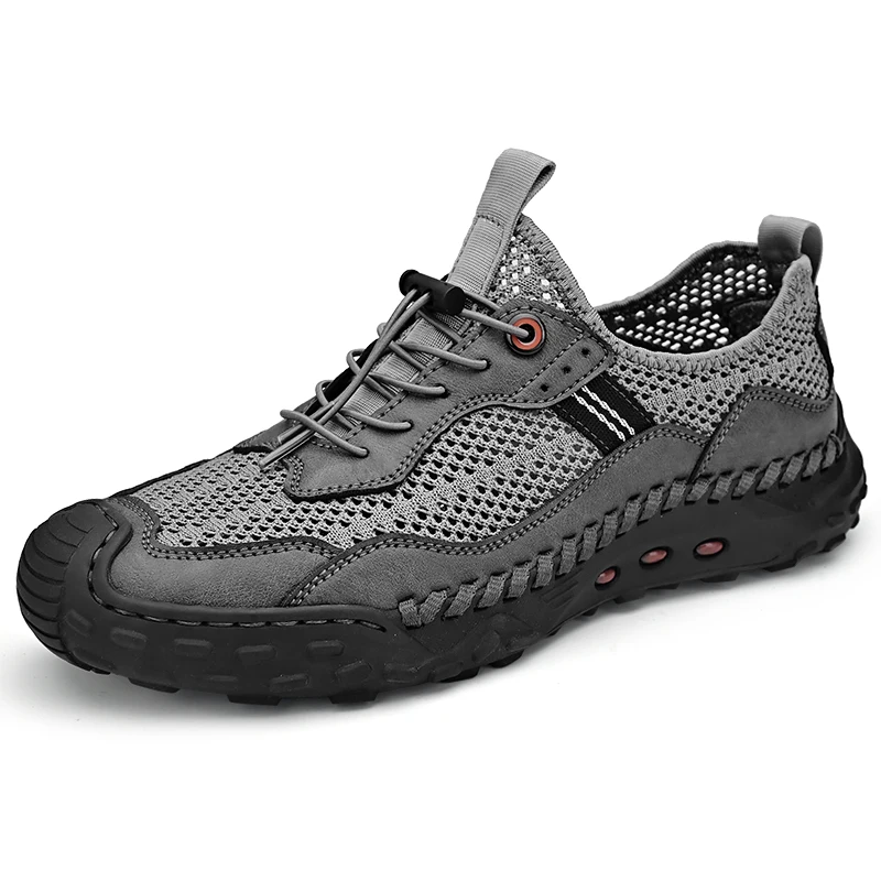 

Summer men's hiking shoes outdoor breathable Sneakers comfortable Trekking shoes anti-skid flat bottomed Mesh casual shoes