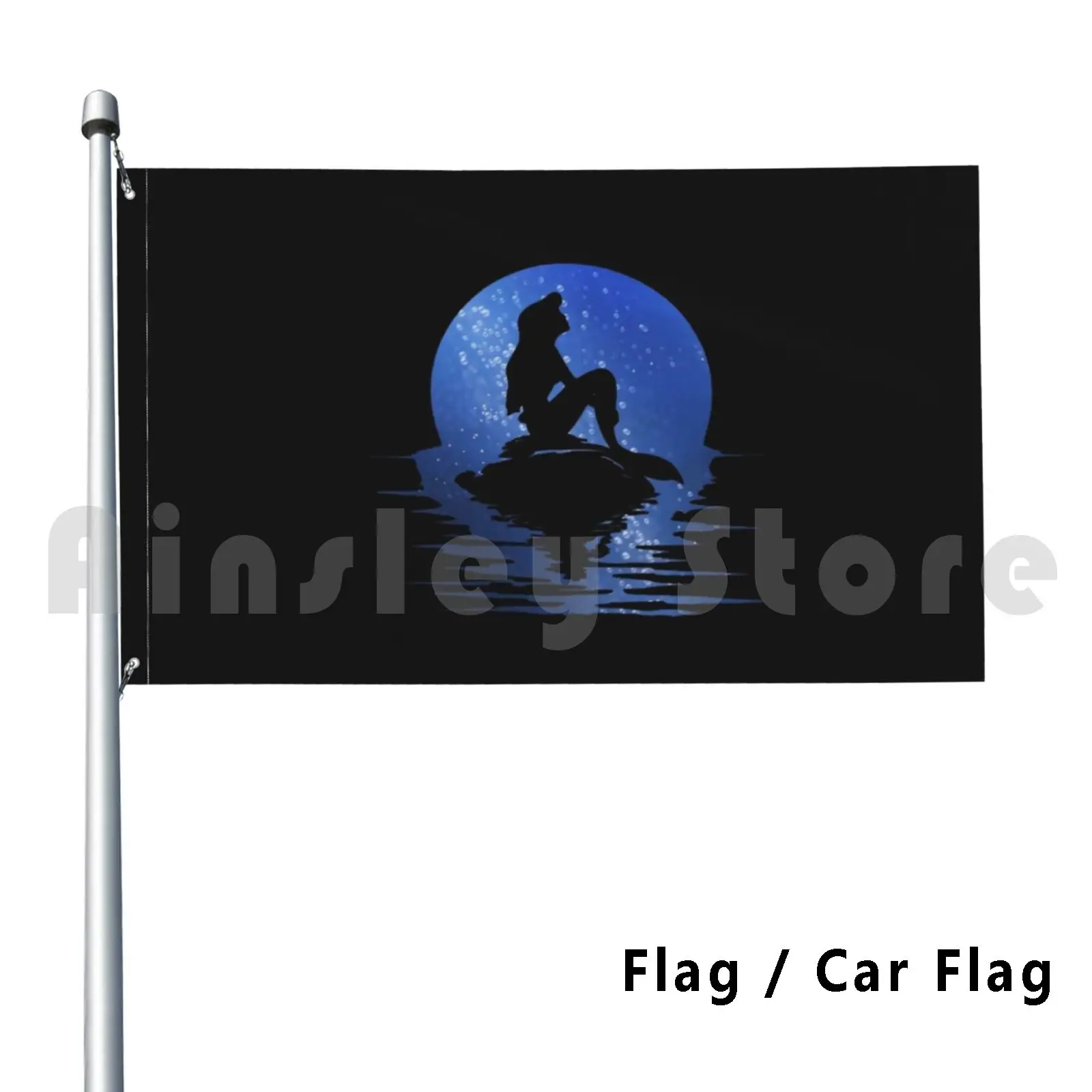 

Little Mermaid-Light Blue Bubbles Outdoor Decor Flag Car Flag Little Mermaid Light Blue Bubbles