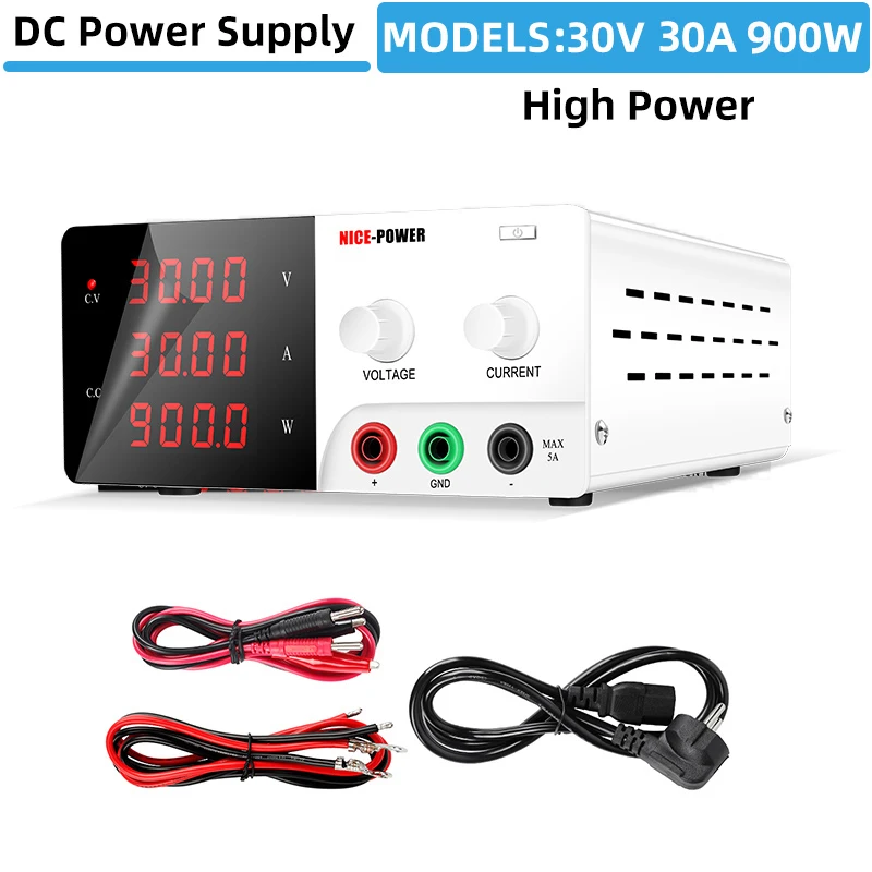 

High Power Regulated Lab DC Power Supply Adjustable 30V 30A Voltage Regulator Stabilizer Switching Bench Source 60V 10A 100V 5A