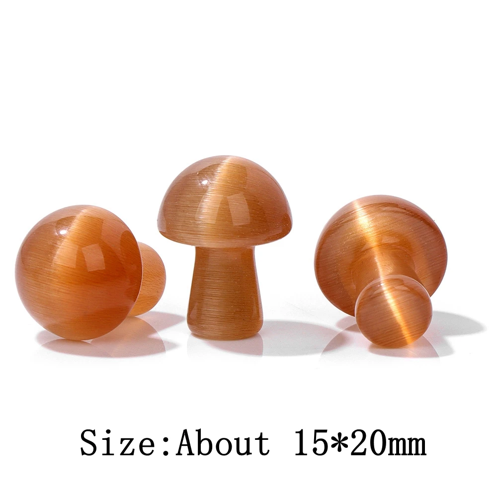 Резная поделка в форме гриба из натурального камня, Декор, опал, кварц, кошачий глаз, мини-фигурка грибов, лечебные драгоценные камни, украшение