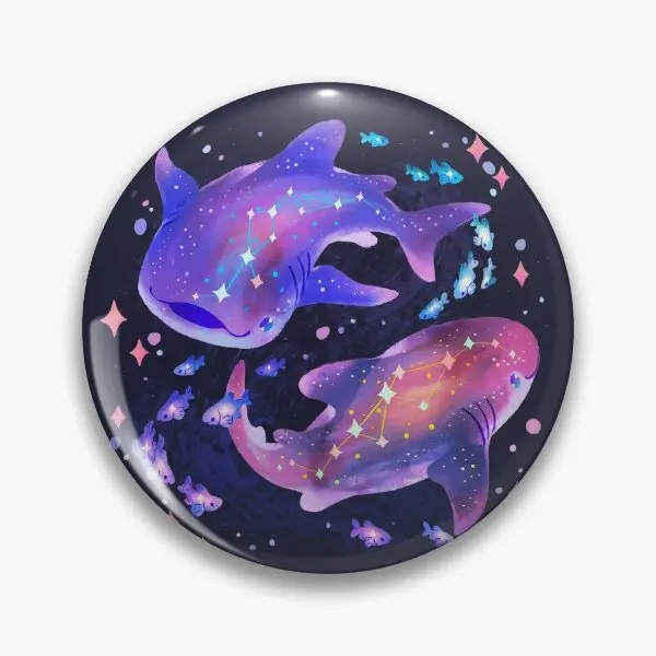 Мягкая булавка для пуговиц космический КИТ Акула модная металлическая забавная