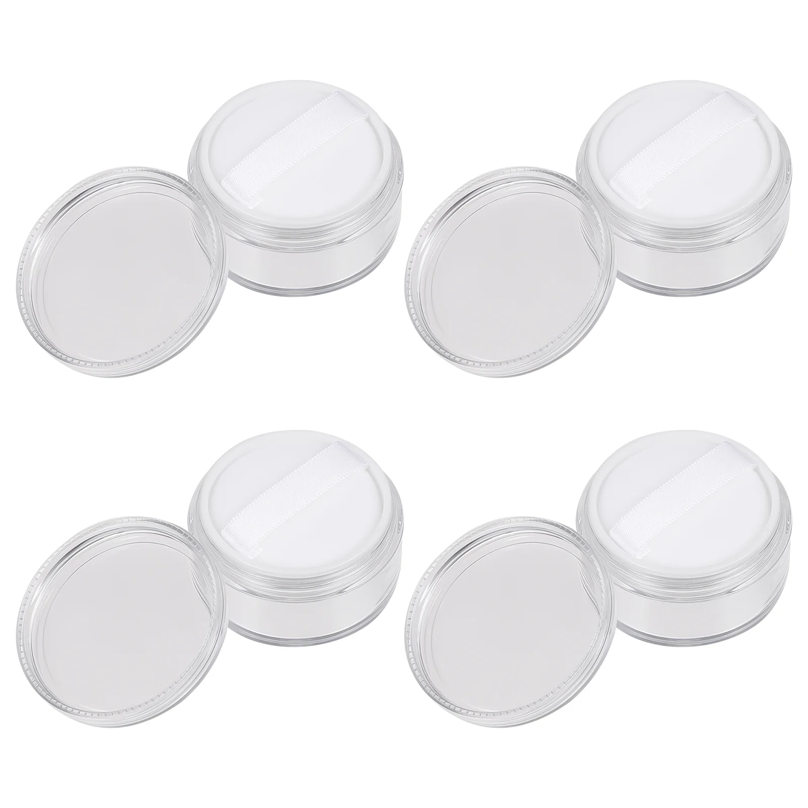 

4pcs Reusable Empty Powder Containers Loose Powder Boxes Cosmetic Cases Powder Cases