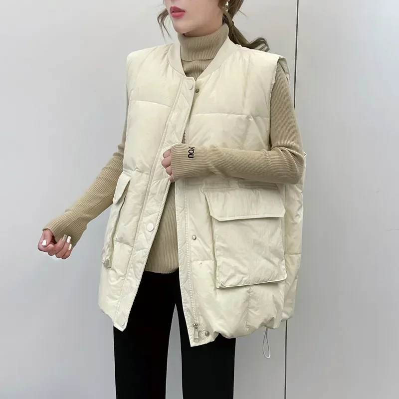 

Down Cotton Vest Women's Outwear 2023 Autumn/Winter New Fashion Trend Women's Large Loose Versatile Tank Top Vest